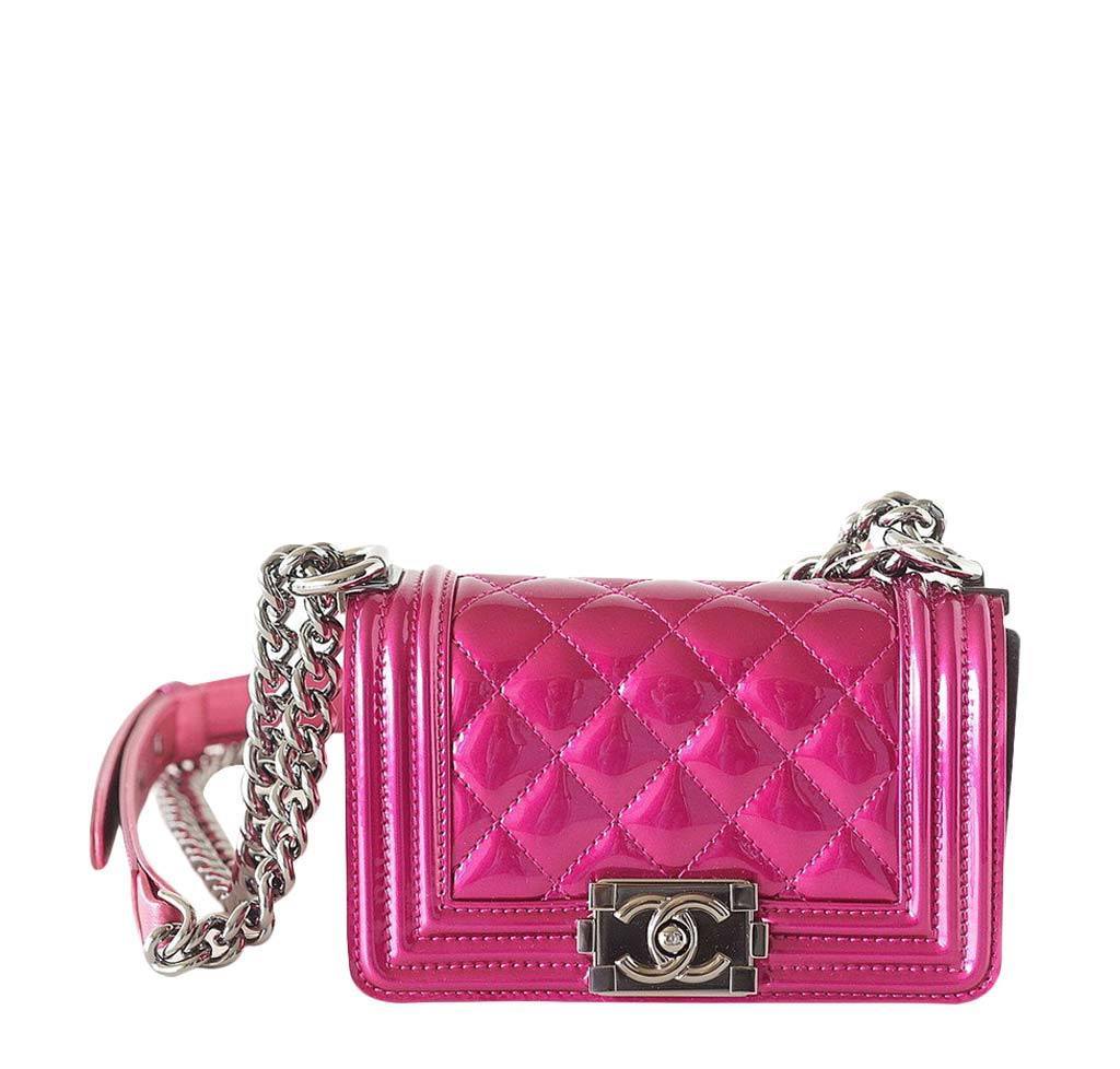 Chanel Classic Mini Boy Bag Fuschia - Very Rare | Baghunter