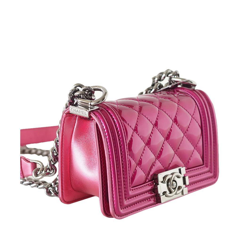 Chanel Classic Mini Boy Bag Fuschia - Very Rare | Baghunter