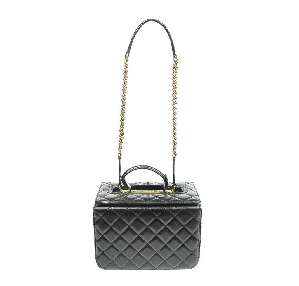 Chanel Vanity Bag Black GHW - Quilted Leather | Baghunter
