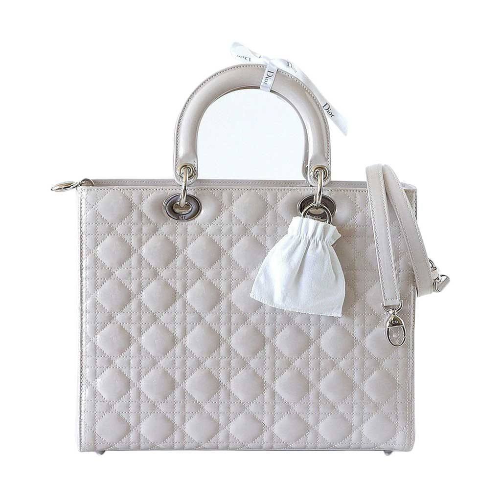 Christian Dior Lady Dior Bag Pearl Grey 