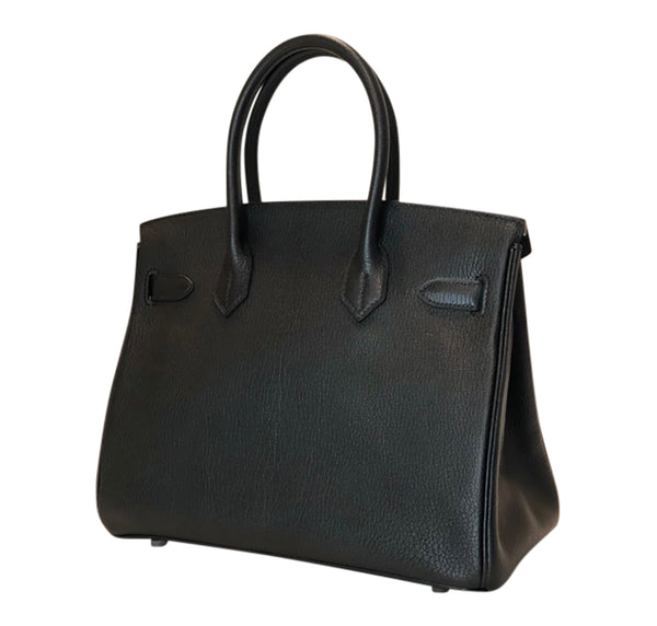 Hermès Birkin 30 Special Order Bag Two-Tone Noir/Gris Chevre PHW ...