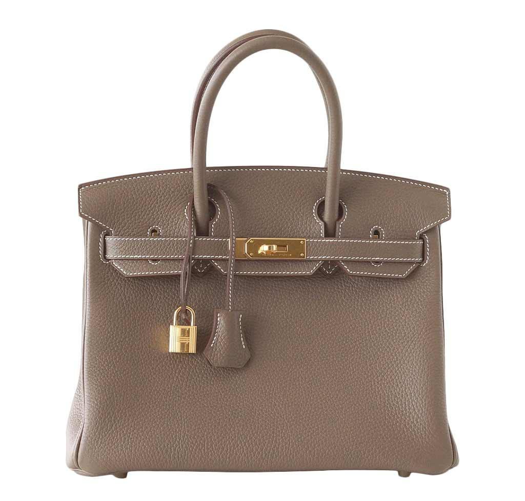 Hermès Birkin 30 Etoupe Togo Leather - Gold Hardware | Baghunter