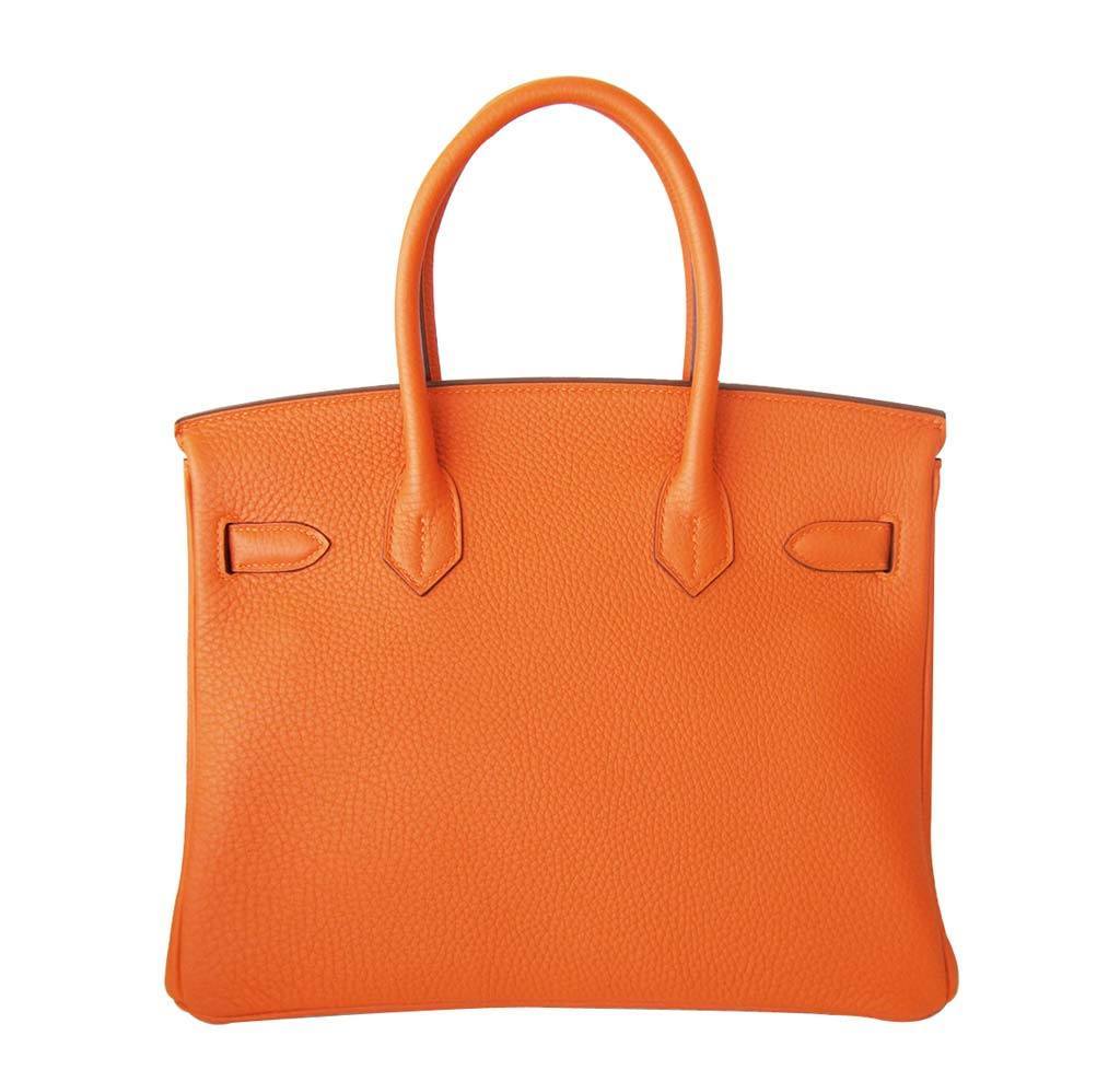 Birkin 30 in Orange Togo Leather GHW 