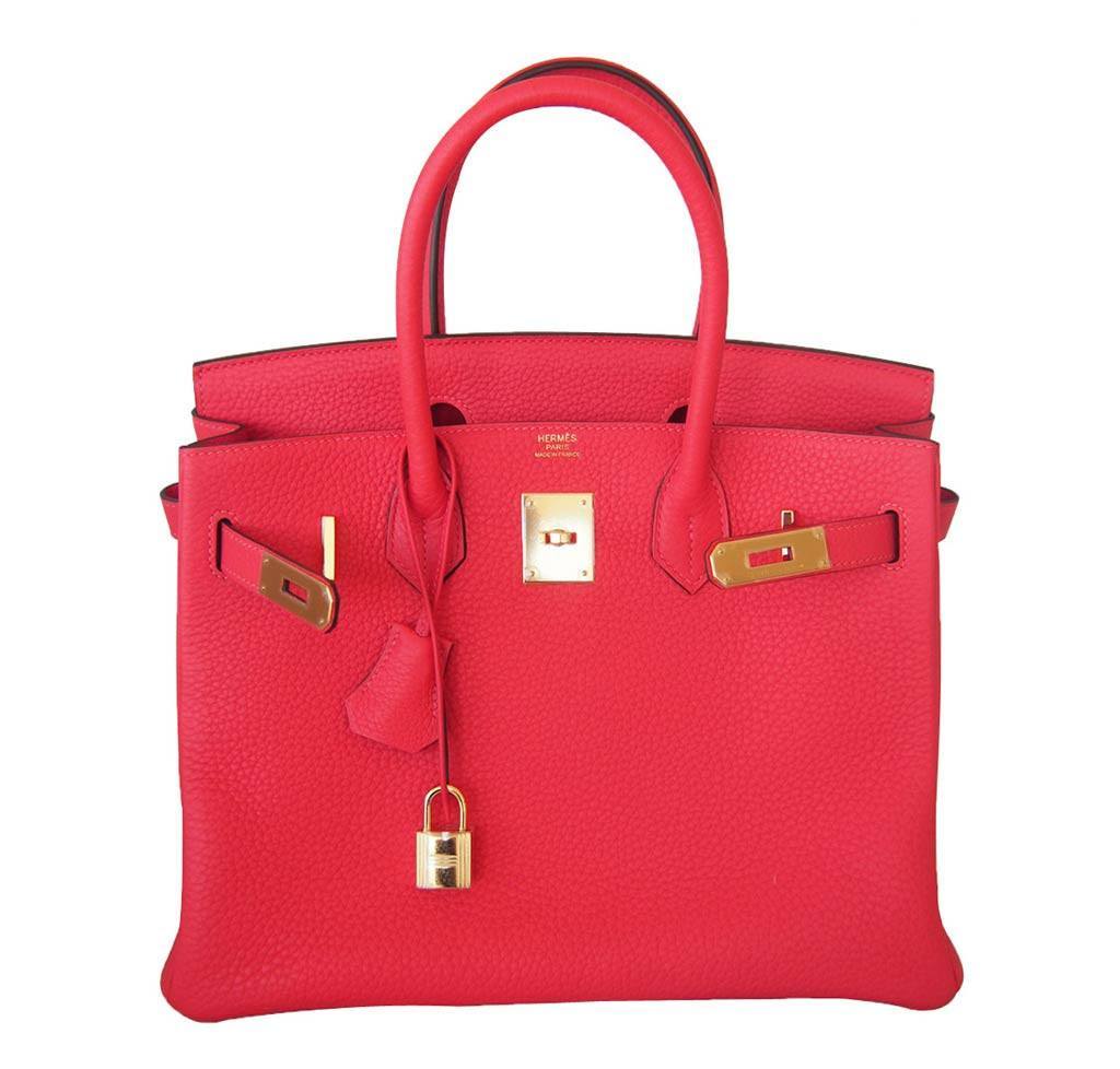 Hermès Birkin 30 Rouge Pivoine Clemence GHW | Baghunter