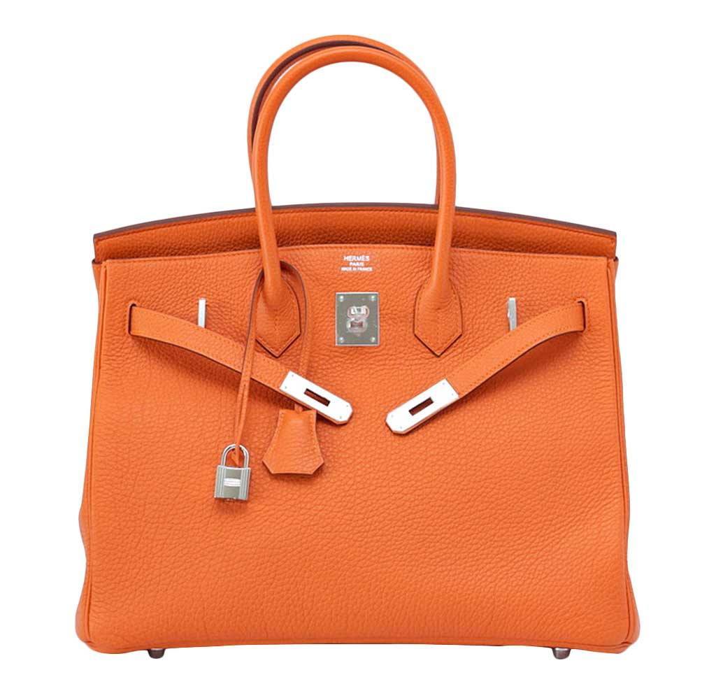 Hermès Birkin 35 H Orange - Togo Leather PHW | Baghunter