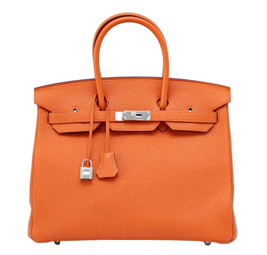 Hermès Birkin 35 H Orange - Togo Leather PHW | Baghunter