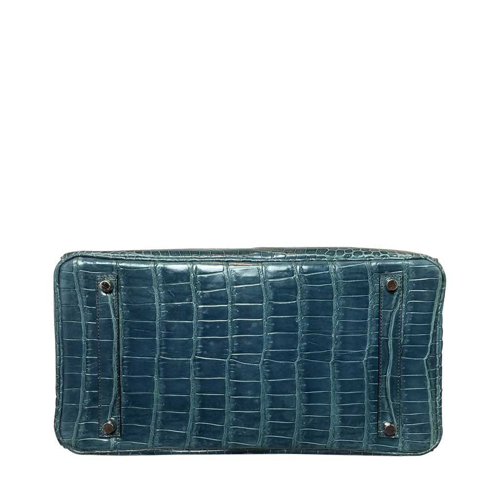 Hermès Birkin 35 Malachite Porosus Crocodile Bag PHW | Baghunter