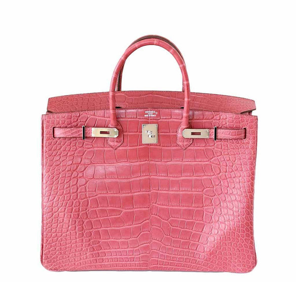 Hermès Birkin 40 Boise de Rose Alligator Bag | Baghunter