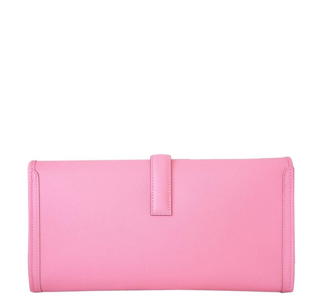 Hermès Jige 29 Rose Confetti Clutch Bag | Baghunter