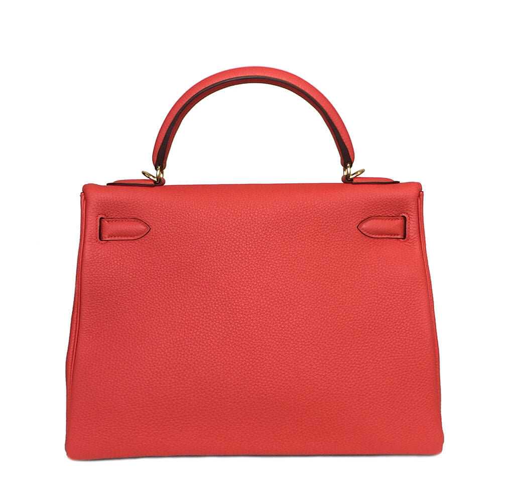 Hermès Kelly 32 Capucine - Togo Leather 