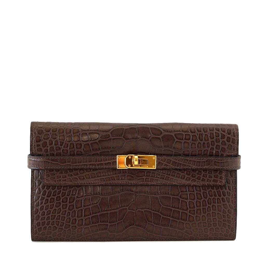 Hermès Kelly Clutch Bag Alligator 