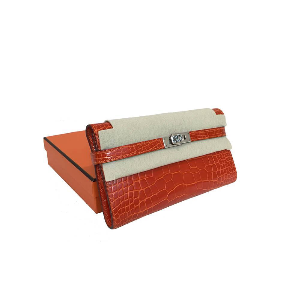 hermès wallet alligator