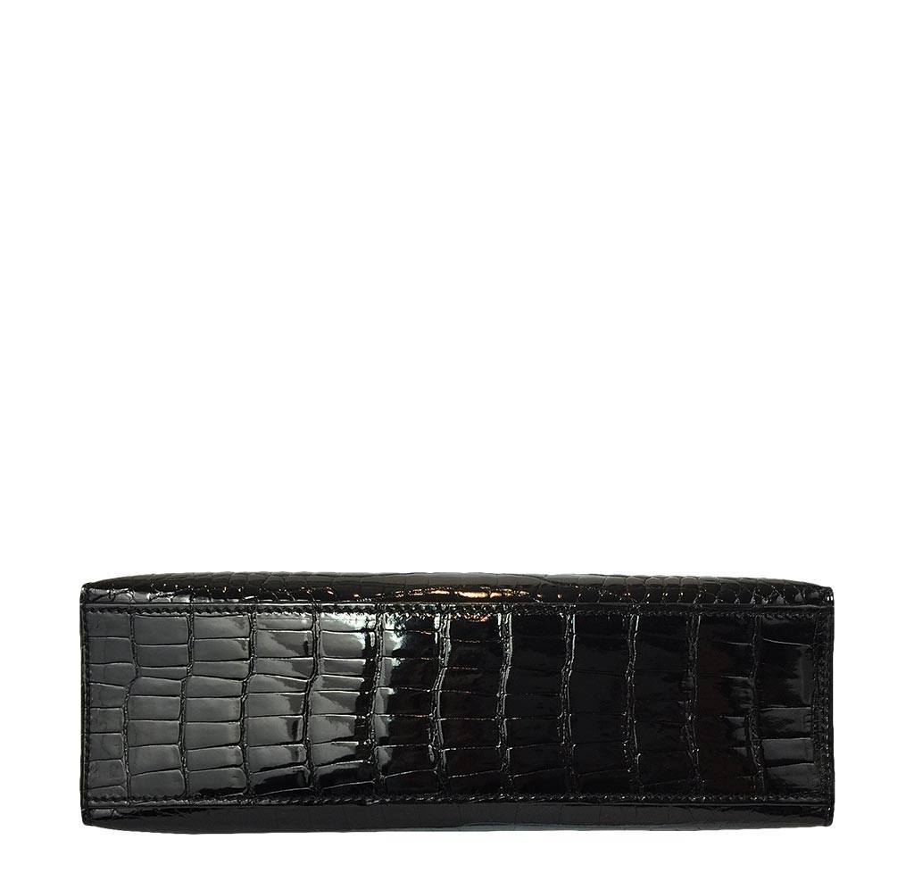 Hermès Kelly Mini Pochette Black Crocodile Bag PHW | Baghunter