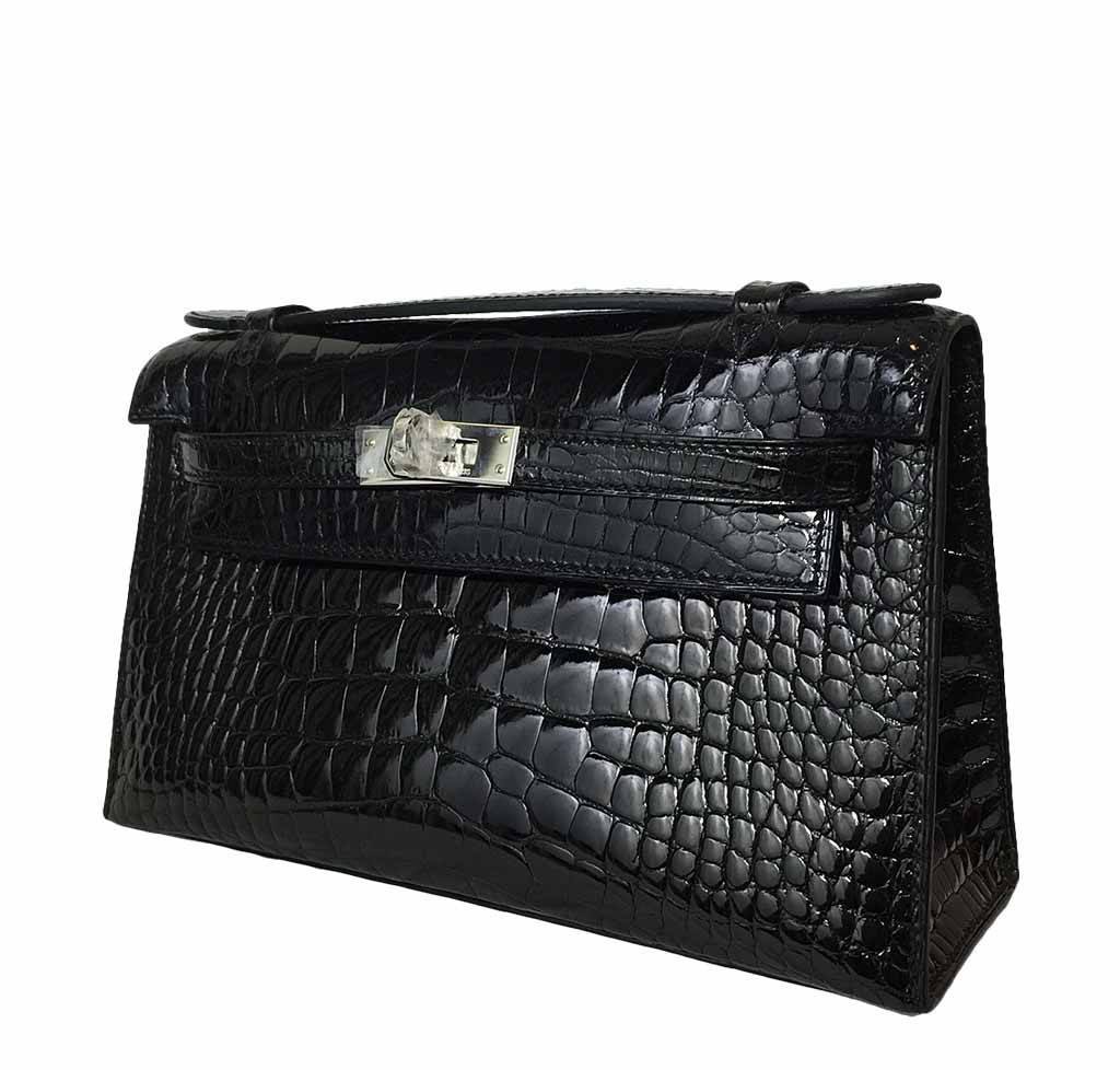 hermes kelly pochette crocodile price