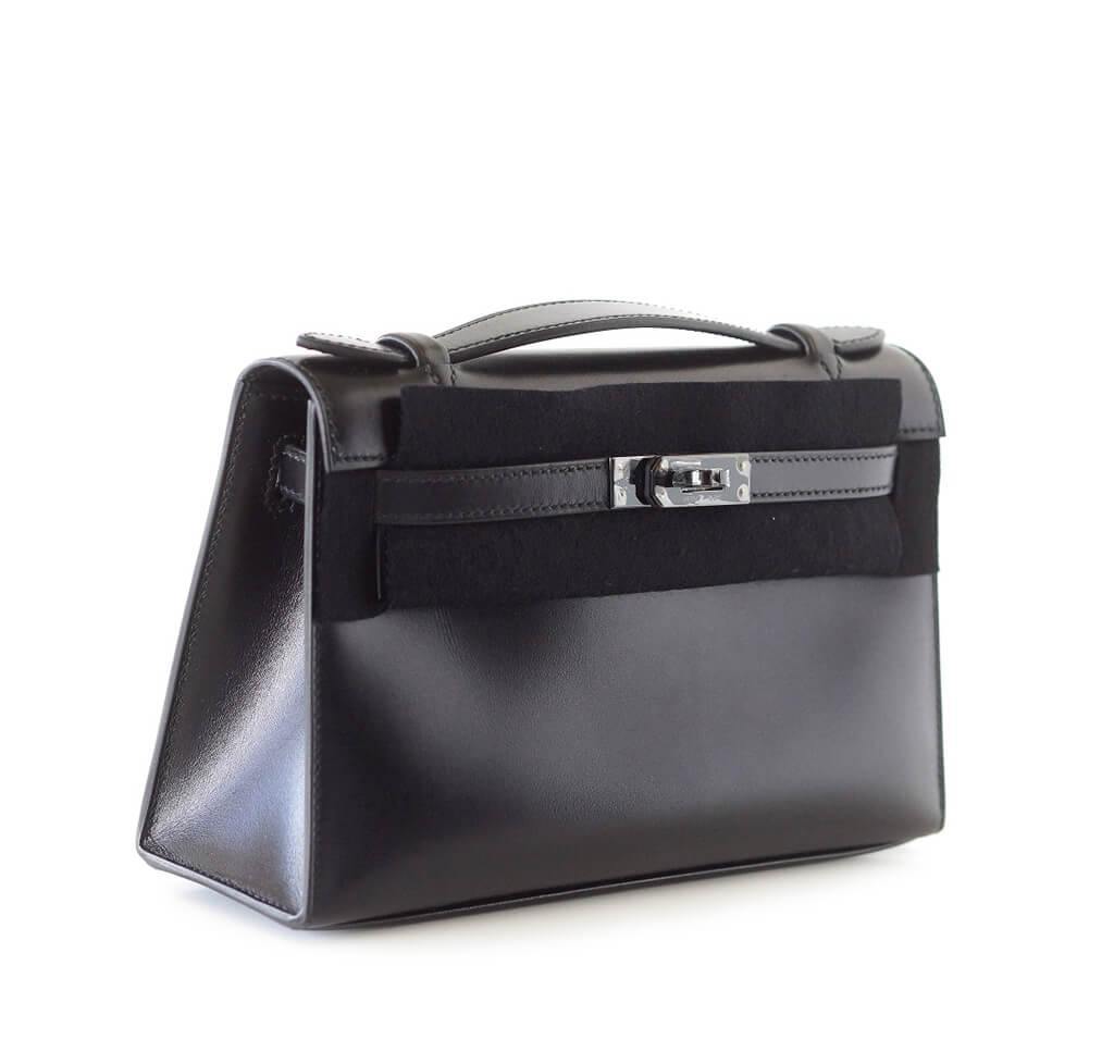 hermes kelly pochette black