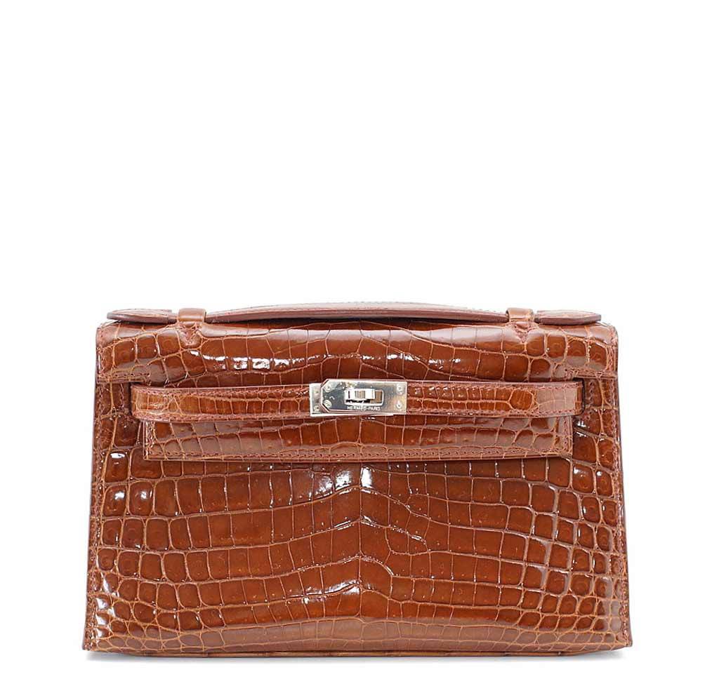 kelly pochette crocodile