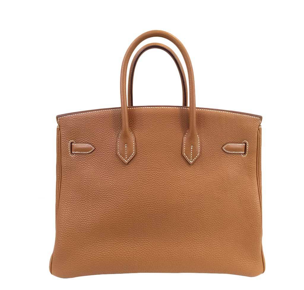Hermès Birkin 35 Gold Clemence Leather PHW | Baghunter