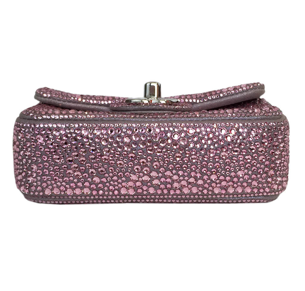 Chanel Mini Bag Pink Swarovski Crystals - One of a Kind | Baghunter