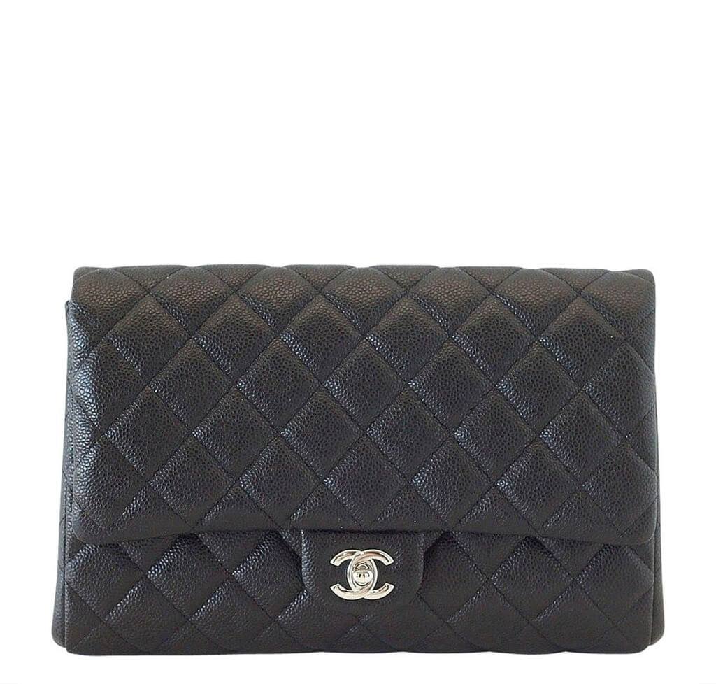 Chanel Flap Bag Black - Caviar Leather Silver Hardware | Baghunter