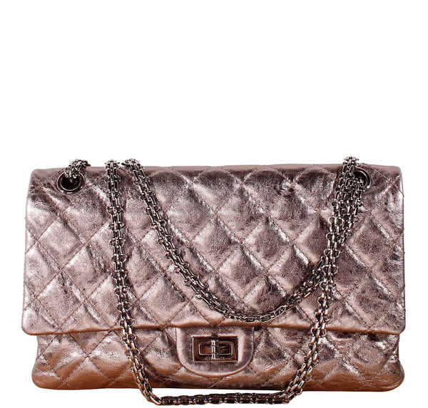 Chanel 2.55 Bag Metallic Calfskin Rose Pink - Silver Hardware | Baghunter
