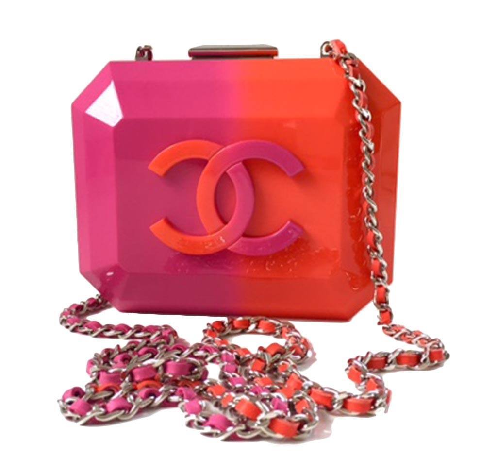 chanel plastic clutch