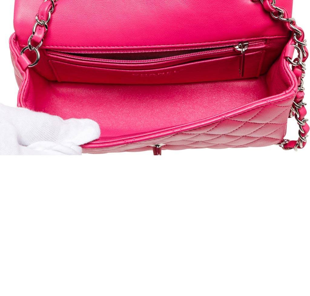 Chanel Mini Classic Flap Bag Pink - Lambskin | Baghunter
