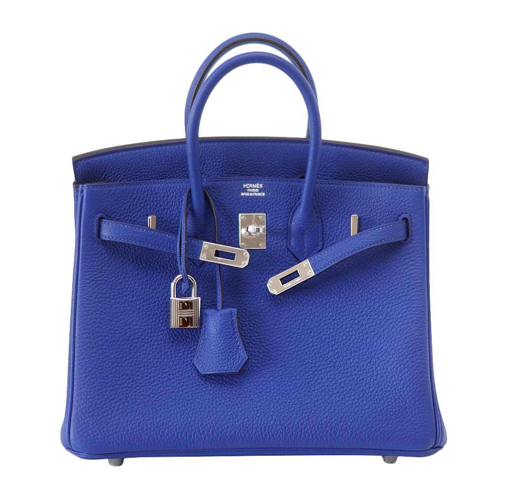 Hermès Birkin 25 Bleu Electric - Togo Leather PHW | Baghunter