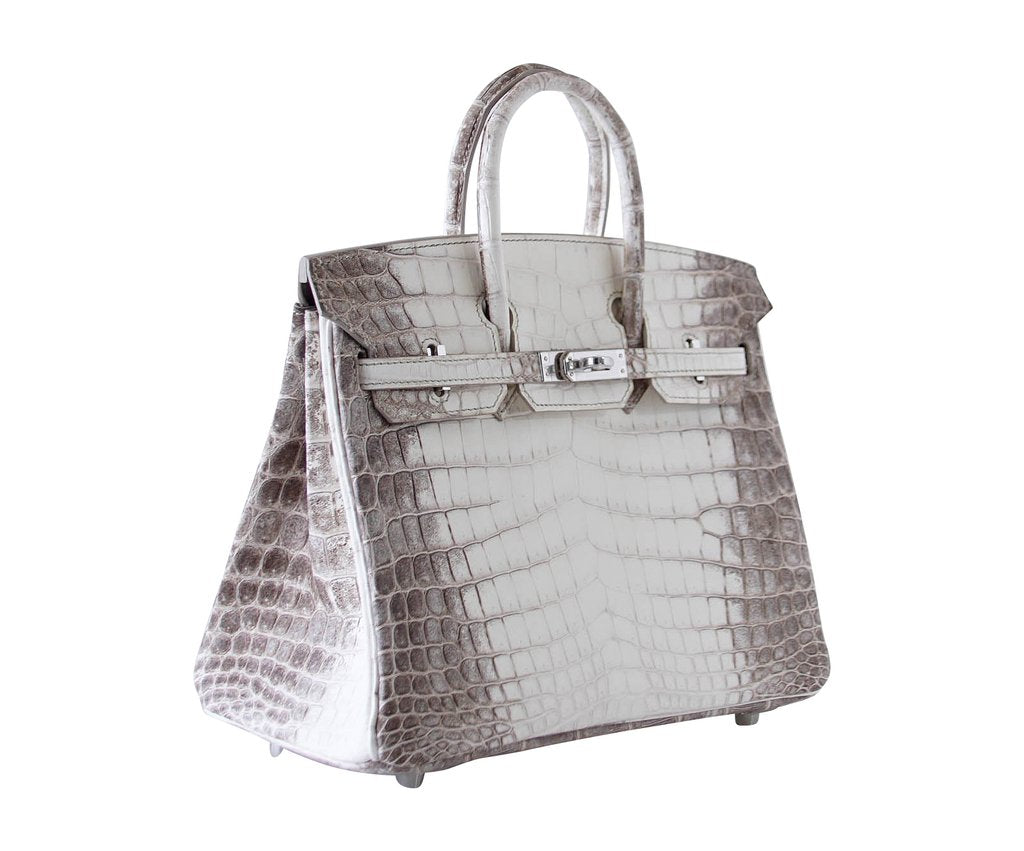 Hermès Birkin 25 Blanc Himalaya Crocodile Bag PHW | Baghunter