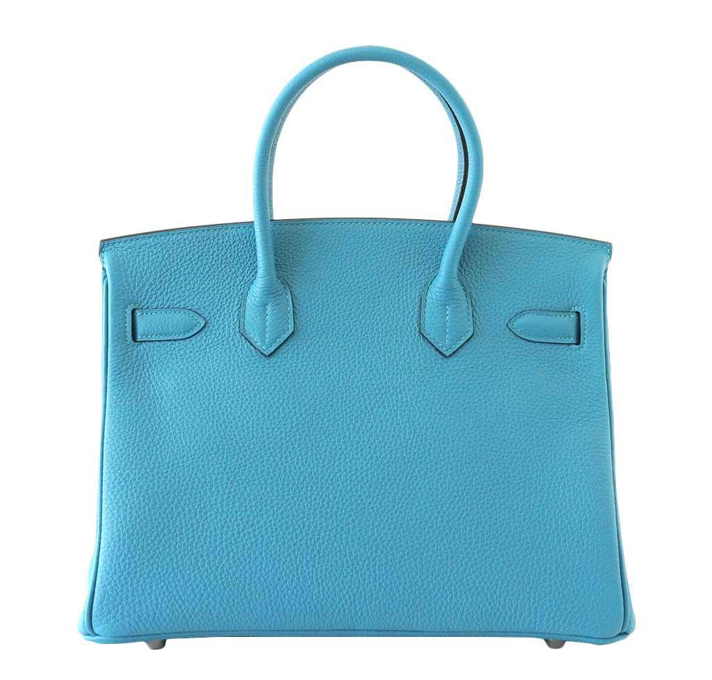 Hermès Birkin 30 Turquoise - Togo Leather PHW | Baghunter