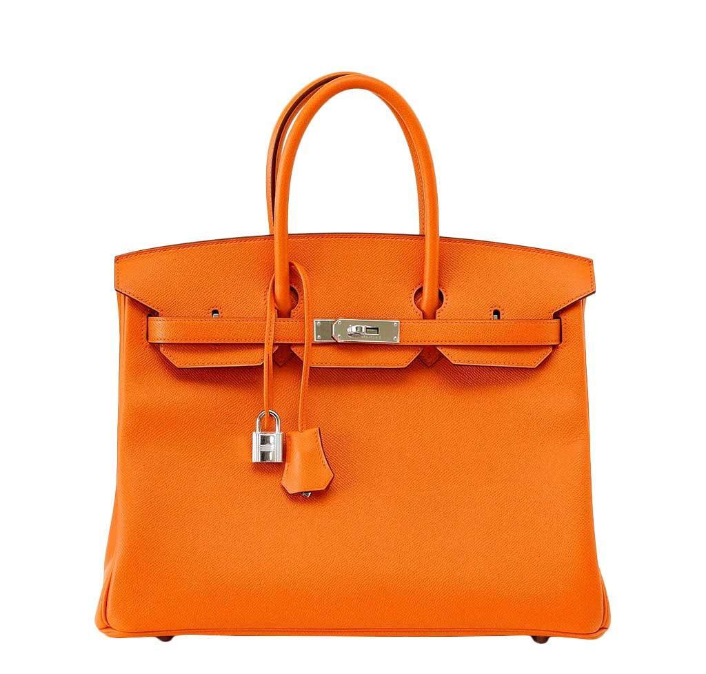 Hermès Birkin 35 H Orange - Epsom Leather PHW | Baghunter
