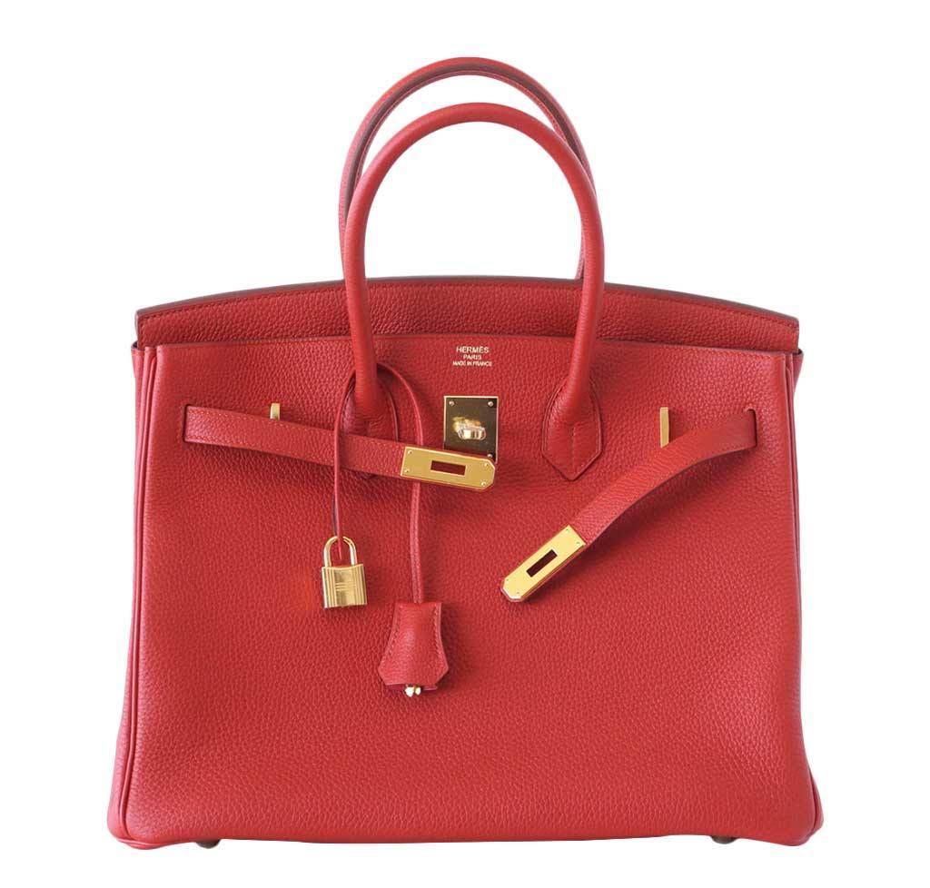 Hermès Birkin 35 Vermillion - Togo Leather GHW | Baghunter