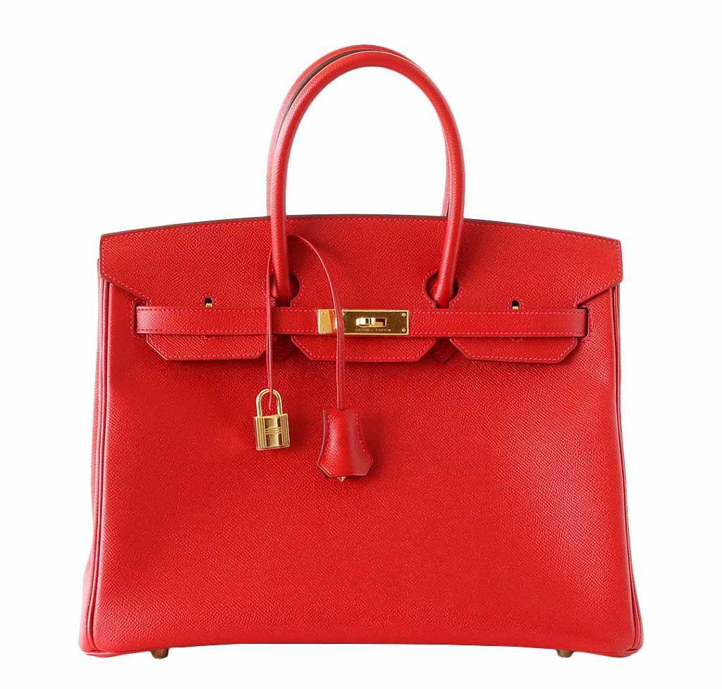Hermès Birkin 35 Rouge Casaque - Epsom Leather GHW | Baghunter