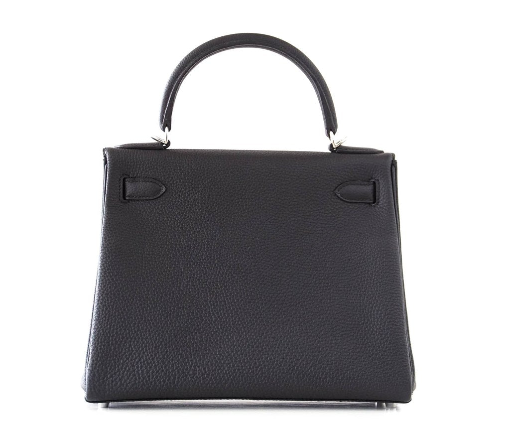 Hermès Kelly 28 Retourne Black Togo PHW Bag | Baghunter