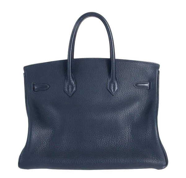 Hermès Birkin 35 Navy - Fjord Leather GHW | Baghunter