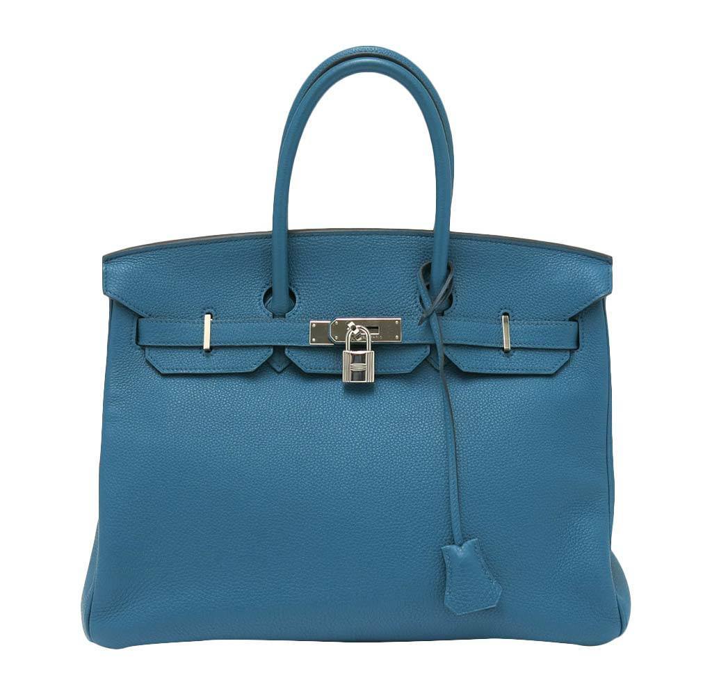 Hermès Birkin 35 Cobalt - Togo Leather PHW | Baghunter