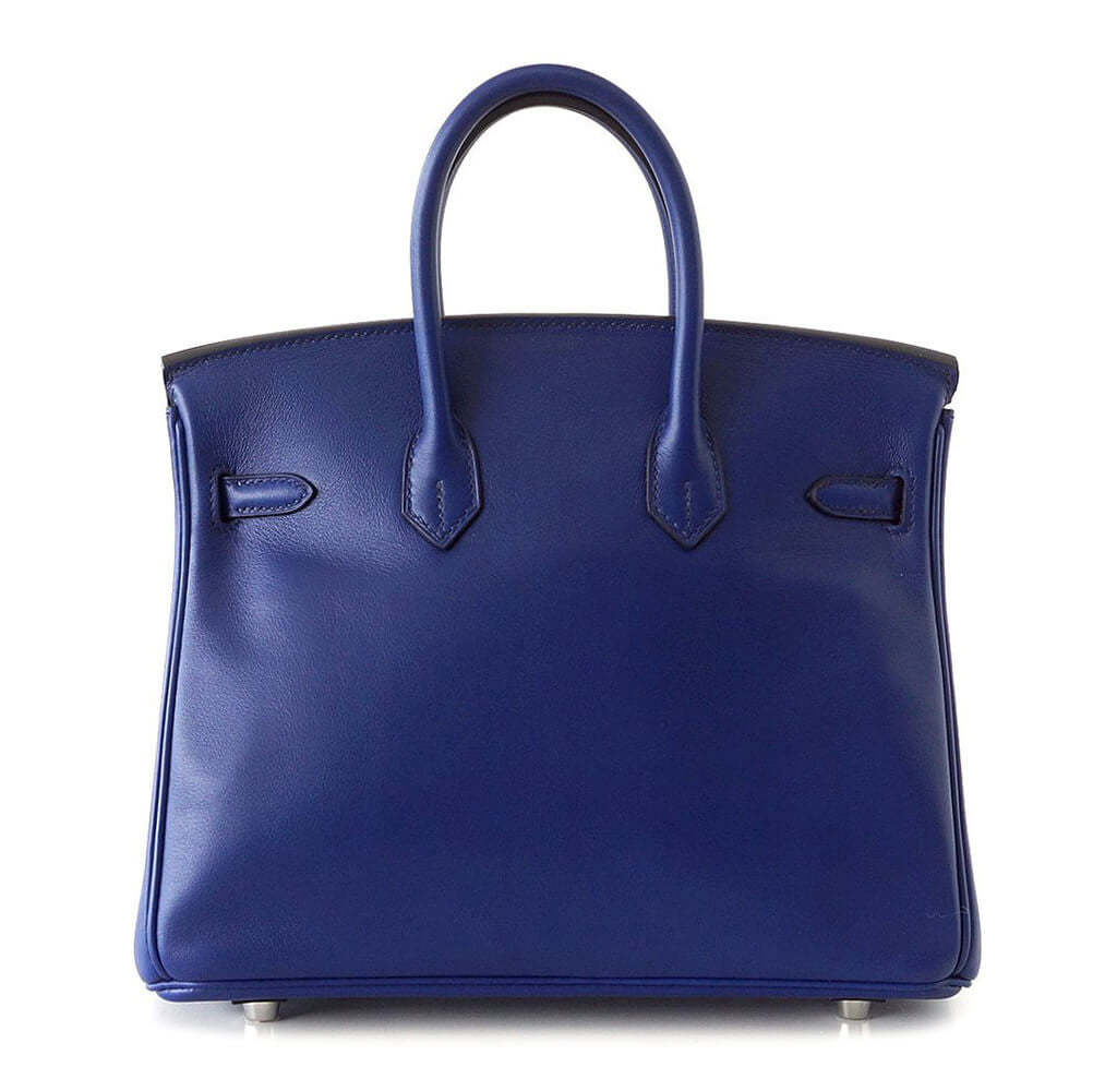 Hermès Birkin 25 Bleu Saphir Bag - Swift Leather Palladium Hardware ...