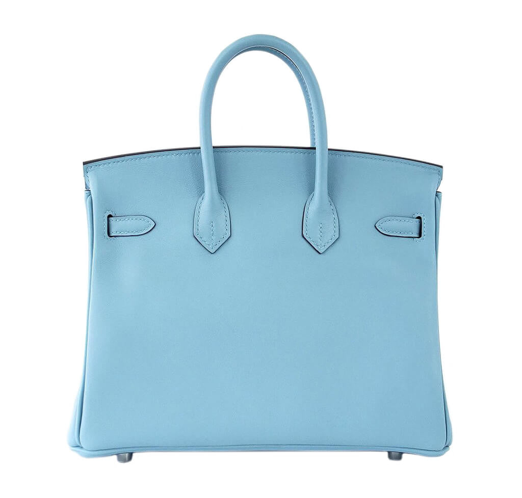 Hermès Birkin 25 Bag Bleu Saint Cyr - Swift Leather Palladium Hardware ...