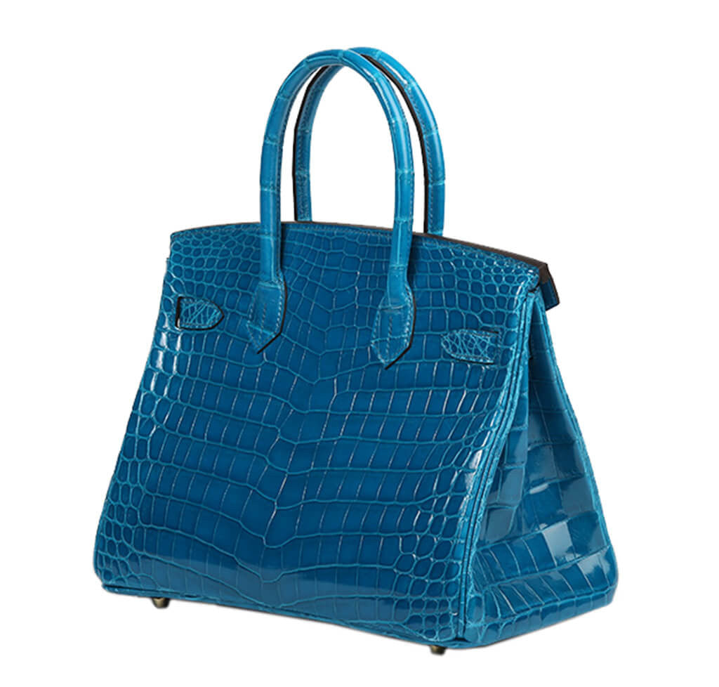 Hermès Birkin 30 Bag Blue Izmir Niloticus Crocodile - Gold Hardware ...