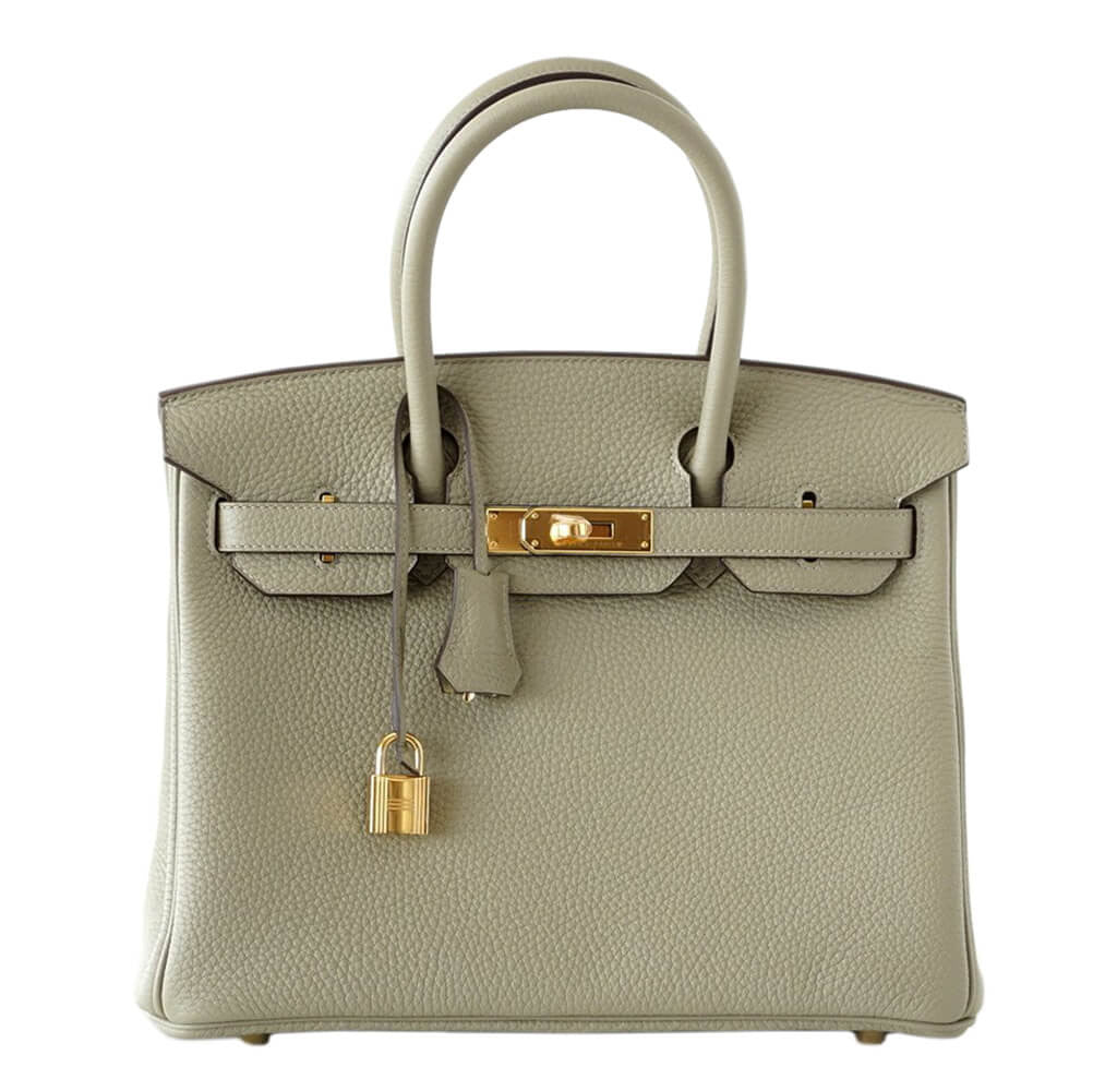 Hermès Birkin 30 Bag Sage Clemence Leather - Gold Hardware | Baghunter