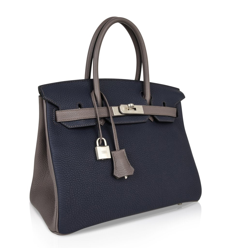 Hermès Birkin 30 Bi-Color Special Order Togo Leather PHW Bag | Baghunter