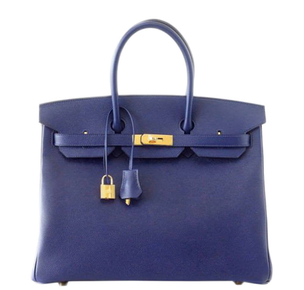 Hermes Birkin 35 Bag Bleu Saphir Epsom Leather Gold Hardware Baghunter