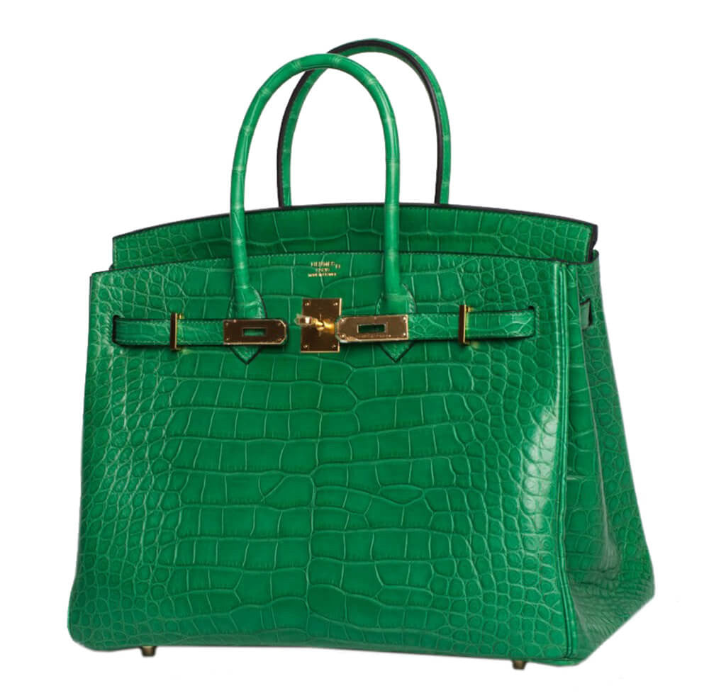 Hermès Birkin 35 Bag Cactus Matte Alligator - Gold Hardware | Baghunter