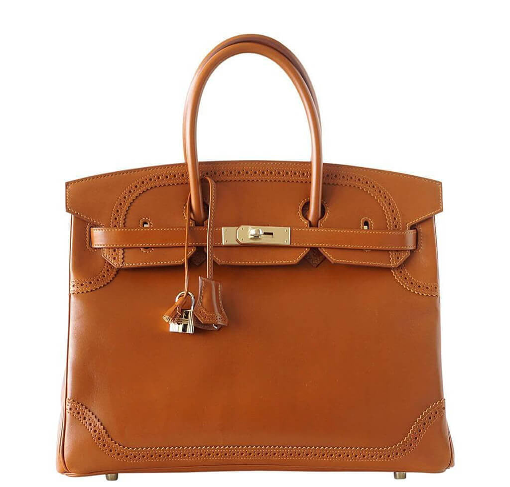 Hermès Birkin Ghillies 35 Fauve - Tadelakt Leather | Baghunter