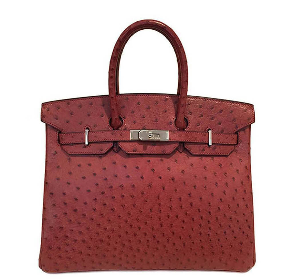 Hermès Birkin 35 Ostrich Bag Rouge H | Baghunter