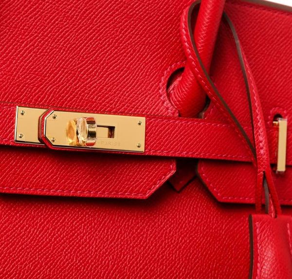 Hermès Birkin 35 Rouge Casaque - Epsom Leather GHW | Baghunter