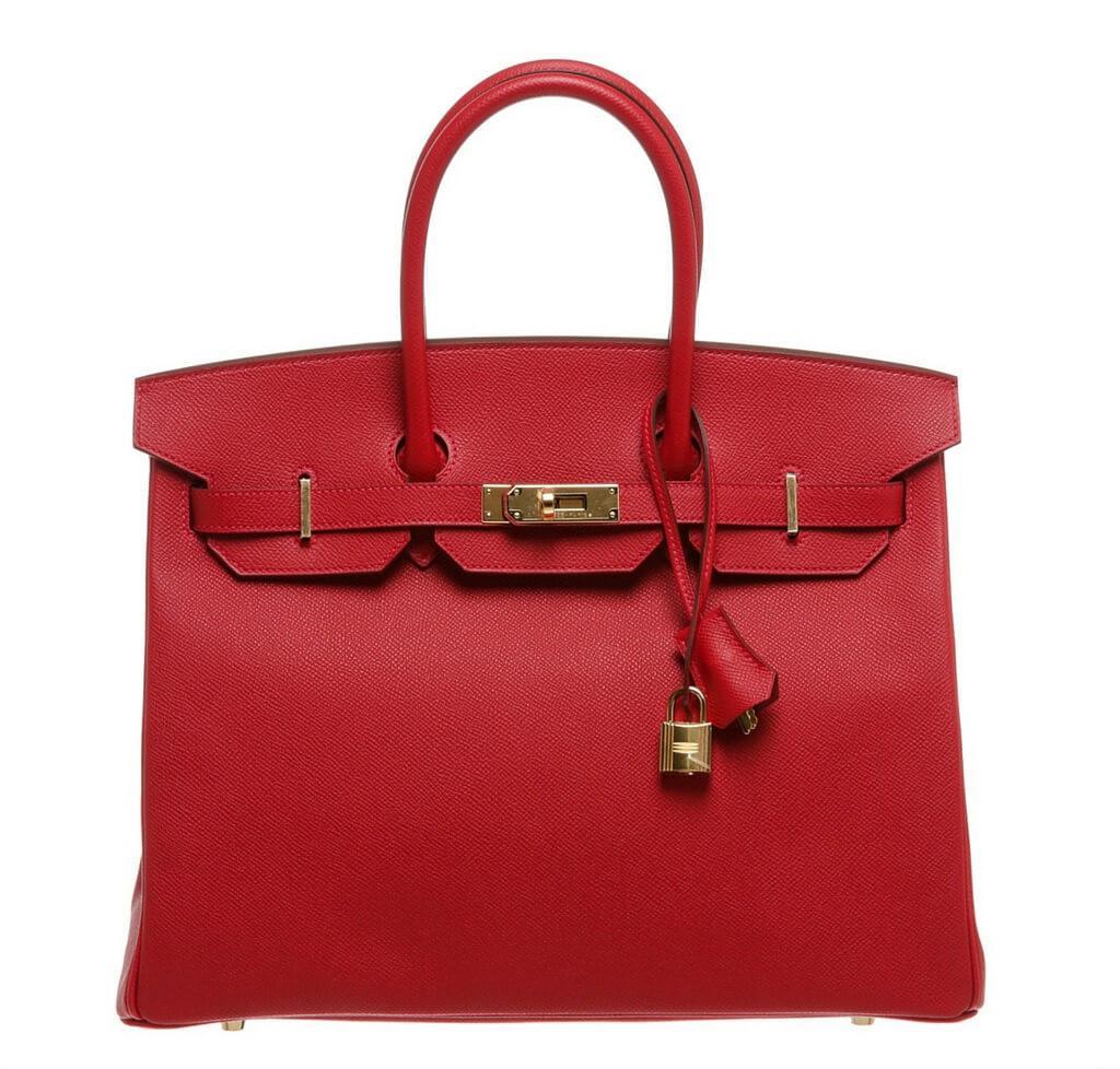 hermes red purse