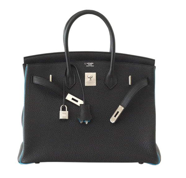 Hermès Birkin 35 Bag 2-Tone Special Order Horseshoe - Togo Palladium | Baghunter