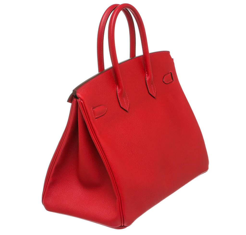 Hermès Birkin 35 Bag Rouge Casaque Epsom Leather - Palladium | Baghunter