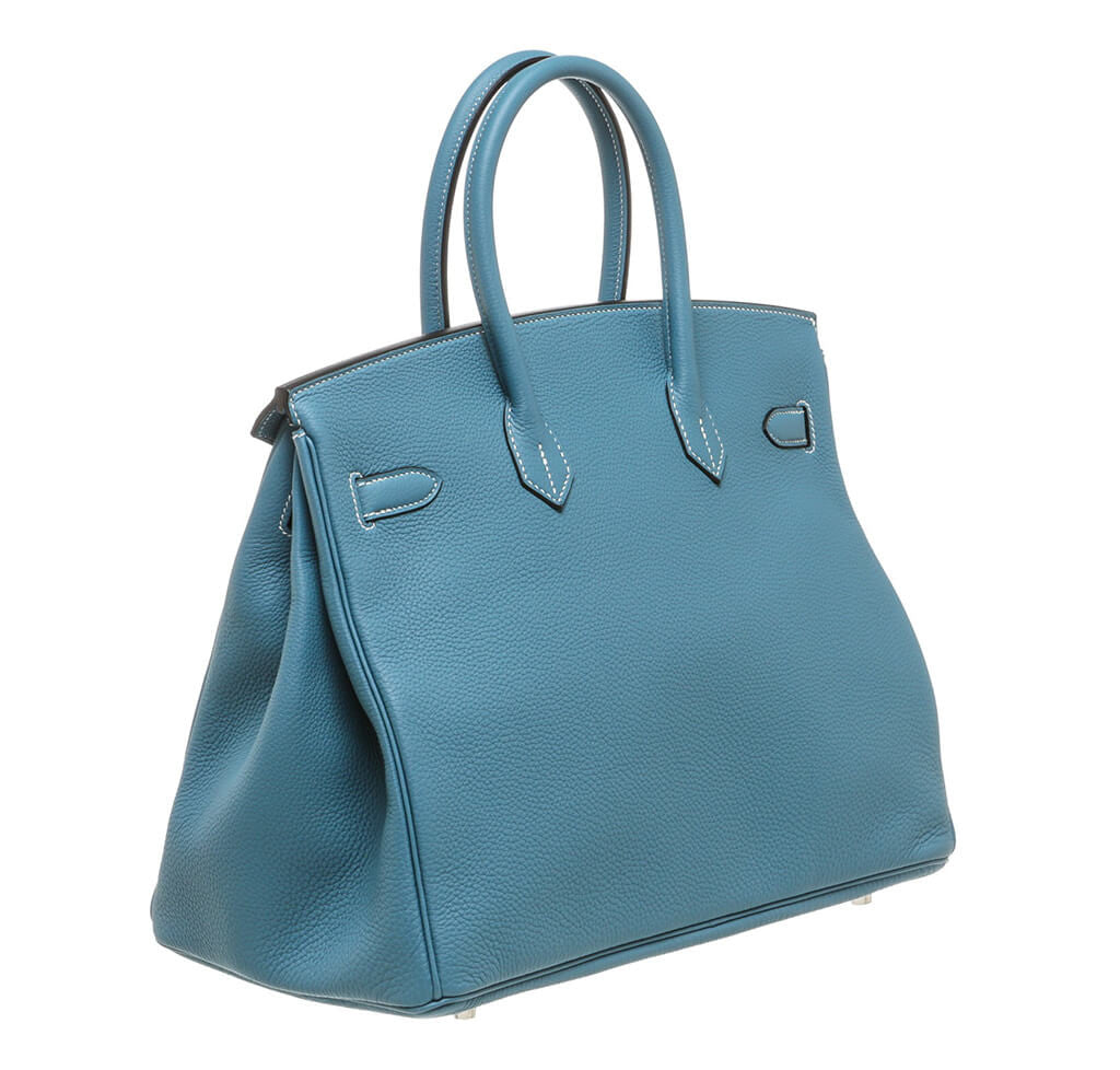 Hermès Birkin 35 Bag Blue Jean Togo Leather - Palladium Hardware ...