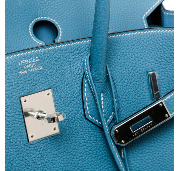 Hermès Birkin 35 Bag Blue Jean Togo Leather - Palladium Hardware ...